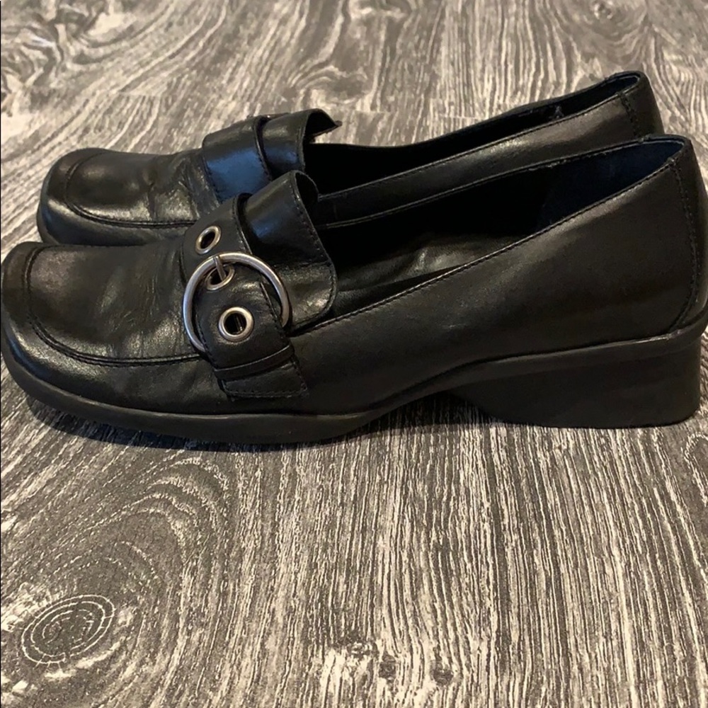 Kenneth Cole square toe black leather loafers US 8 - Picture 4 of 7